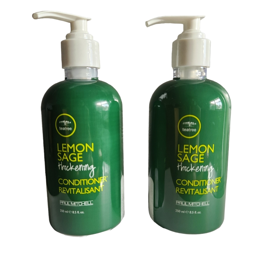 Two (2) Paul Mitchell Teatree Lemon Sage Thickening Hair Conditioner 8.5 oz Each